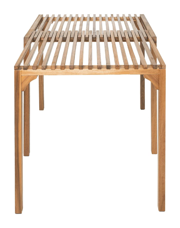 Mesa de comedor extensible Riviera natural Foto 2 de 4