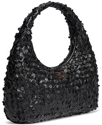$395. Sam Edelman Bianka Woven Hobo Confetty Leather Black Gold