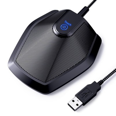 Conference USB Microphone, Omnidirectional Condenser PC Mic for Video Confere...