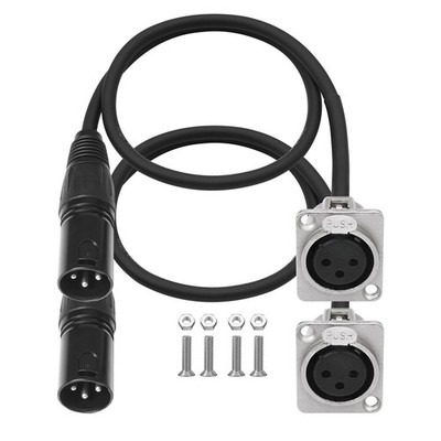XLR Durchgangskabel 3-Poliger XLR Panel Mount Durchgangsstecker U3O29408