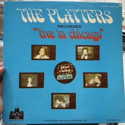 THE PLATTERS ''Live In Chicago'' LP Rare Soul R&B - Ultrasonically Cleaned EX Cond