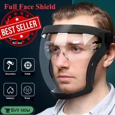Anti-fog Full Face Shield Super Protective Head Cover Transparent Safety Mask UK