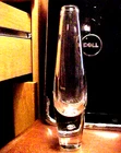 Vintage 8" David Hills Design Steuben Clear Crystal TEARDROP BUD VASE In Pouch
