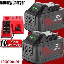 2X 12.0Ah For Milwauke M18 18V lithiumion Battery Charger 48-11-1812 48-11-1860