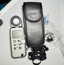 Sekonic L-358 Flash Master Light Meter Complete Kit with Case Box Silver