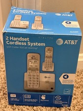 AT T EL51203 2-Handset Cordless Phone DECT 6.0 White/Silver