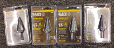Lot of 4 - Klein Tools KTSB11 Double Fluted Step Drill Bit - New ,F2