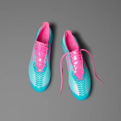adidas F50 Messi Elite FG Mens Soccer Cleats Flash Aqua Lucid Pink