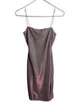 windsor womens pink glitter sleeveless party dress size small