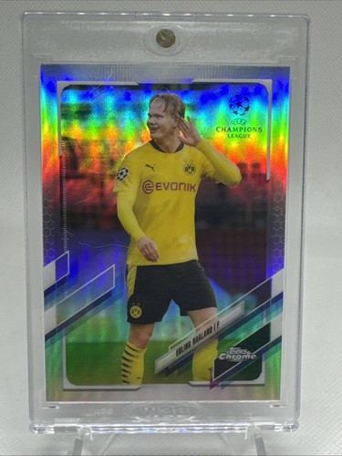 2020-21 Topps Chrome UEFA Champions League Refractor Erling Haaland #49 05yi