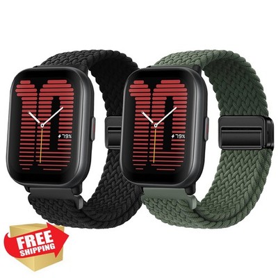 Amazfit Active GTS Bip U Pro Watch Bands Braided Nylon Strap 2 Pack