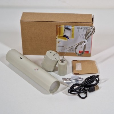 Just Light. LED-Akku-Pendelleuchte Attach Greige 120 cm x Ø 16 Wohnen Lampen