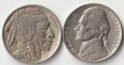 1938 Indian Head Buffalo Jefferson Nickel US Coin Collection Lot USA Collectible