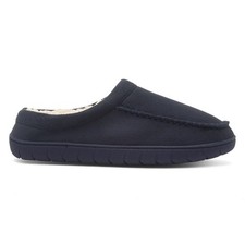The Slipper Company Mens Slippers Blue Adults Mule Navy Warm Lining SIZE