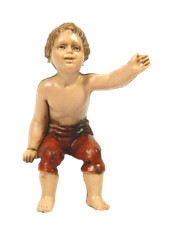 Pastore Bambino Seduto Landi Moranduzzo Cm 10 - Pastori Presepe