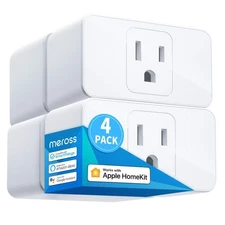 meross Smart Plug Mini, 15A & Reliable Wi-Fi, Support Apple HomeKit, White