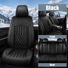 5 Seat Full Set Car Seat Covers Faux Leather Pad For Subaru Wrx 2015-2025 Black 5 Seat Full Set Car Seat Covers Faux Leather Pad For Subaru Wrx 2015-2025 Black