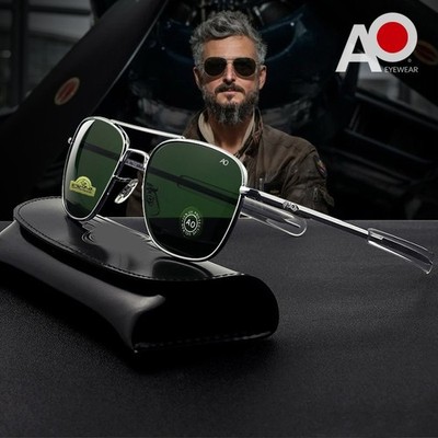 Ao Aviation Sunglasses Men Original Case Cleaning Cloth American Optical Glass