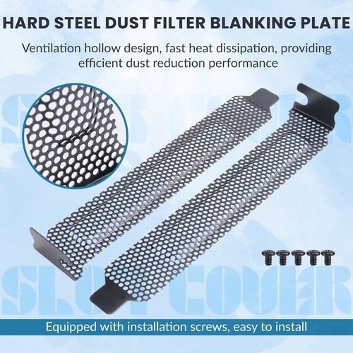 20 Pieces PCI Slot Cover Hard Steel Dust Blanking Plate, Vented Slot8871 - Afbeelding 3 van 7