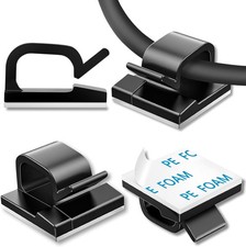 100 Pcs Cable Clips, Adhesive Cable Organizer Cord Holder Wire Clip Wire