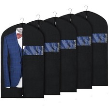Syeeiex 40" Suit Bag, Set of 5 Garment Bags for Hanging Clothes, Suit Cover B...