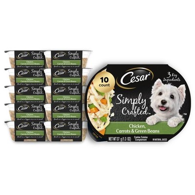 Simply Crafted Adult Wet Dog Food Toppers for Dry Food, Chicken, Carrots & Gr...