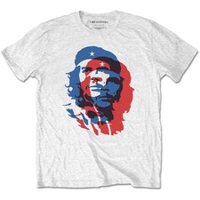 Men's Che Guevara Blue And Red T-shirt X-Large White