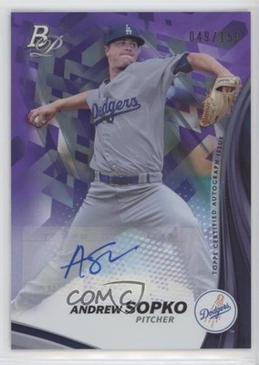 2017 Bowman Platinum Top Prospects Purple 49/150 Andrew Sopko #TPA-AS Auto 1u6