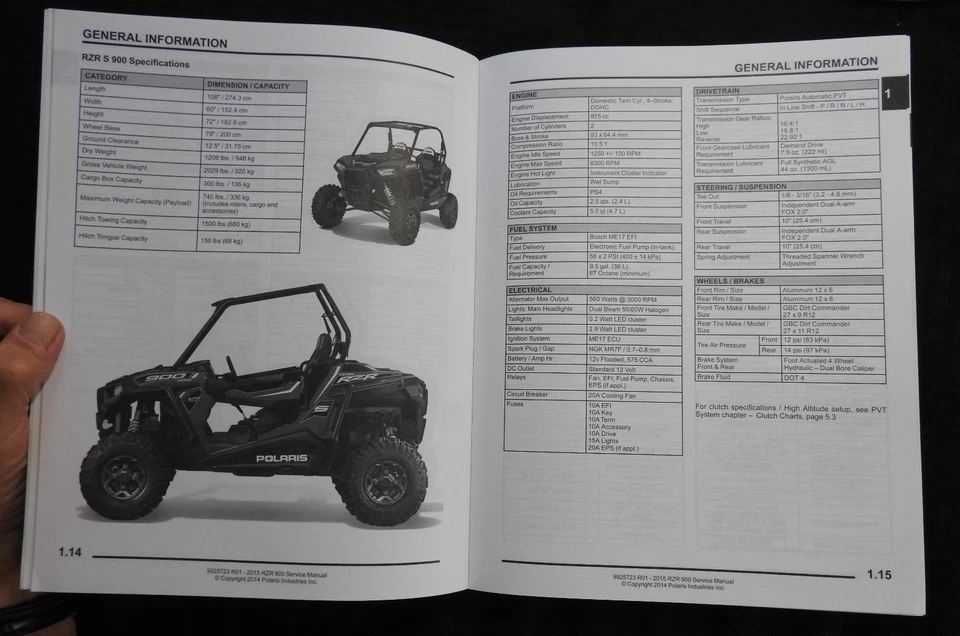2015 Polaris RAZOR RZR 900 UTV ATV Service Repair Manual OEM CLEAN 400+ pages - Image 3 of 4