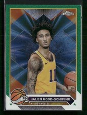 2023-24 Topps Chrome #35 Jalen Hood-Schifino Green Logo Refractors LA Rookie