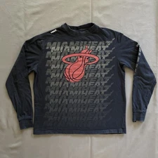 2010s NBA UNK Miami Heat Long Sleeve Shirt Adult Medium Black Team Logo