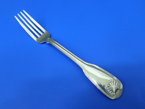 4 - Reed & Barton COLONIAL SHELL II Glossy Stainless Flatware 8" DINNER FORKS - Picture 4 of 7