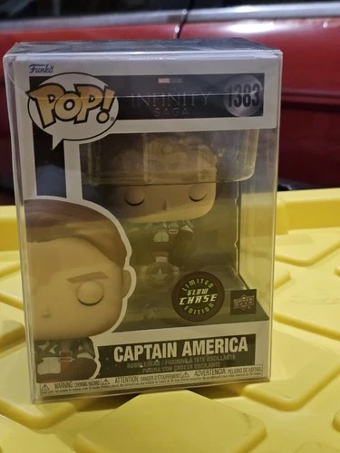Funko Pop! Captain America Upper Deck Exclusive #1383 CHASE W/ Protector