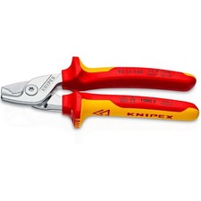 Image of Knipex 95 16 160 VDE Cable Cutters 160mm Stepcut Wire Cutting Shears Pliers
