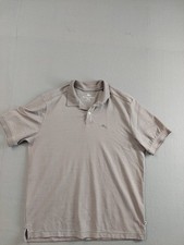 Tommy Bahama Men Polo Shirt M Gray Short Sleeve Embroidered Summer Comfort