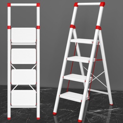 4 Step Ladder, DIAMONDFORGE Folding Step Stool with Wide Anti-Slip Pedal, Ant...