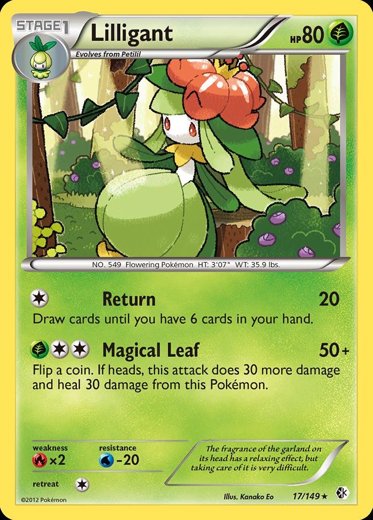 Pokemon Lilligant (17/172) Boundaries Crossed MP REVERSE HOLO