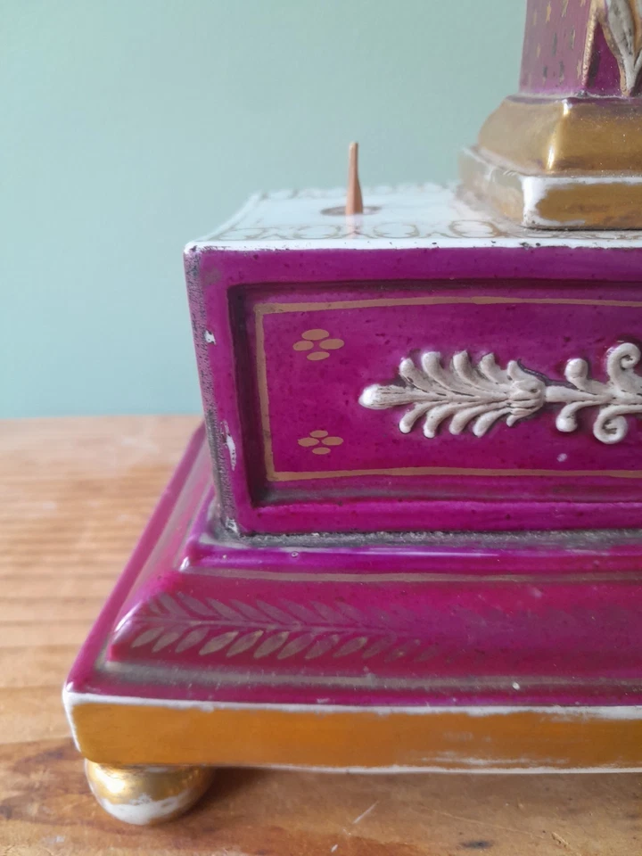 Pendule Porcelaine Rétablissement Statue Henri IV 1817 Louis XVIII A Restaurer - Photo 4/4