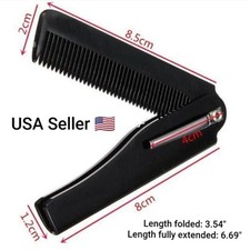 Portable Foldable Pocket Clip Hair Mustache Folding Beard Comb New Men's Women's