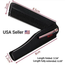 Portable Foldable Pocket Clip Hair Mustache Folding Beard Comb New Men's Women's
