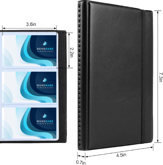 2 Leather pu Business Cards Holder Case Organizer 180 Name ID Credit Card Book