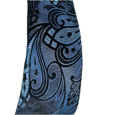 Emilio Ponti Men s Silk Handmade Tie Milan Romano Classic Blue Paisley