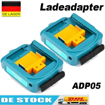 2x Ladeadapter for Aeboren ADP05 USB 14.4V-18V Li-Ion Akku LXT BL1830 BL1850B DE