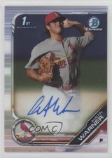 2019 Bowman Chrome Prospects Auto Austin Warner #CPA-AW Auto 2p7