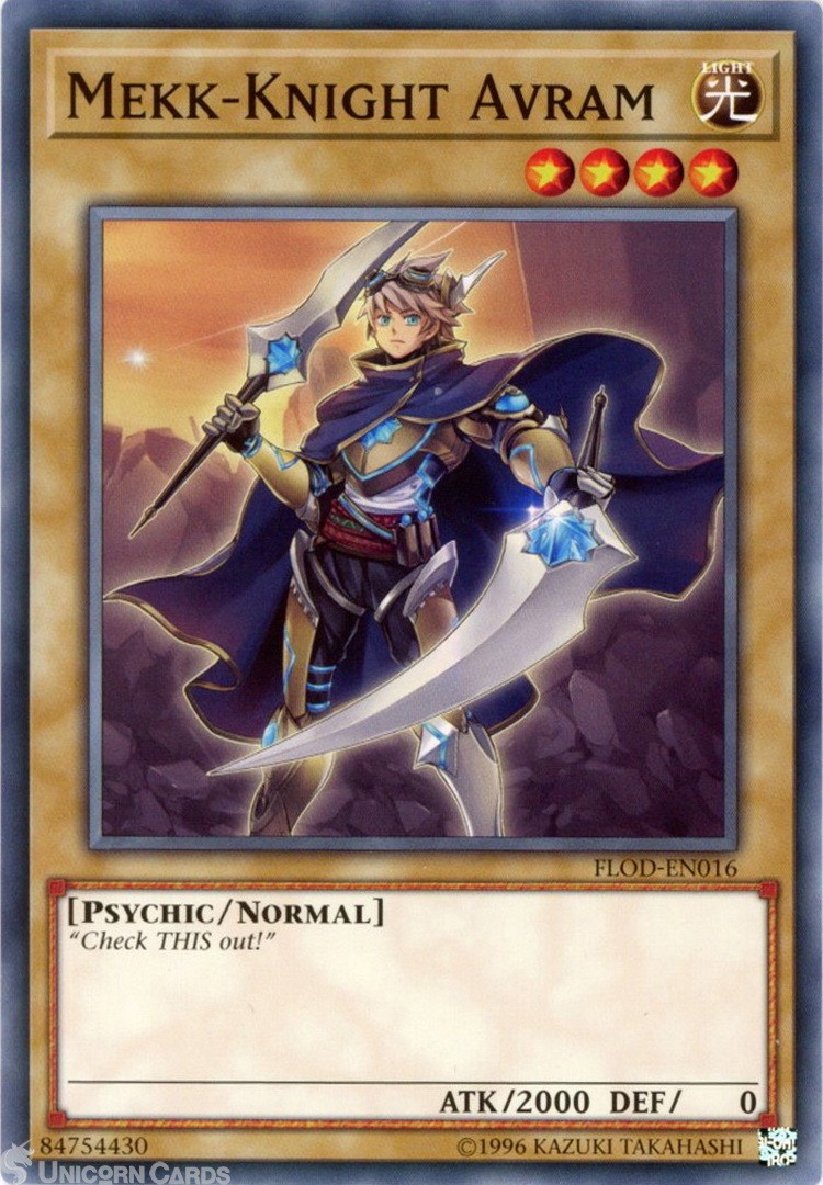 FLOD-EN016 Mekk-Knight Avram Common UNL Edition Mint YuGiOh Card