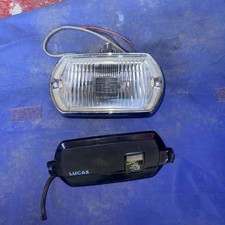 Original LUCAS SQUARE 8 FT/LR8 FRONT FOG / SPOT LIGHT with COVER & STRAP