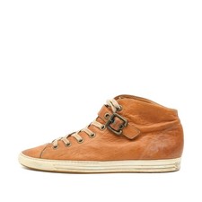 Paul Green Damen Vintage High-Top Sneaker Braun Echtleder Street High EU 41