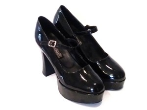 FUNTASMA {Size 8} Mary Jane Platform Shiny Black High Heels EXCELLENT! LN! | eBay