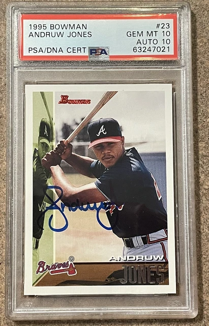 1995 Bowman Andruw Jones Rookie/Auto Card!! Pop 3