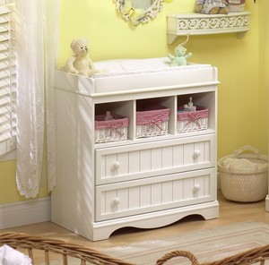 changing table with cubbies